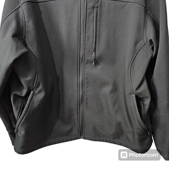 🔥Emerge Softshell Full Zip Long Sleeve Fleece Lined Black Jacket - Picture 6 of 9